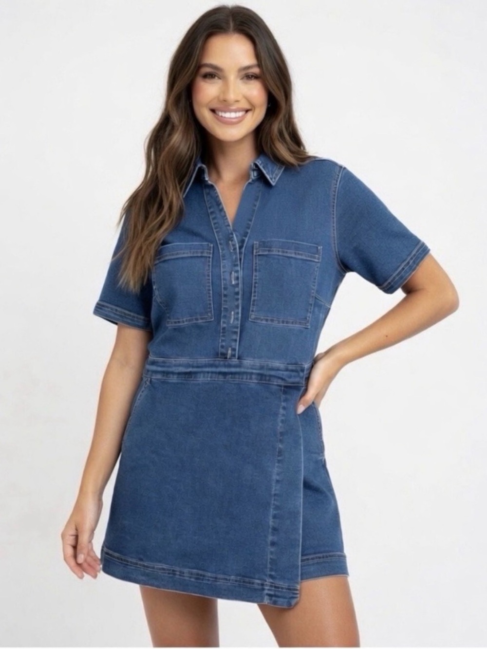 Ava & Viv Light Blue Denim Dress NWT 1X